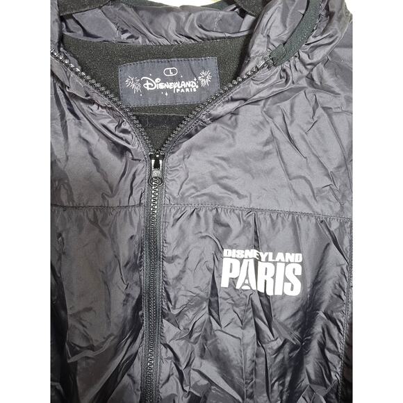 DISNEYLAND PARIS BLACK FLEECE LINED FULL ZIP HOODED JACKET UNISEX ADULT LARGE - Picture 4 of 11